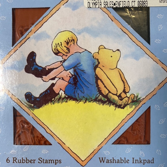NWT Classic Pooh “Pooh and Friends” Stamp Collection Rubber Stamps, Inkpad Set - Picture 5 of 7